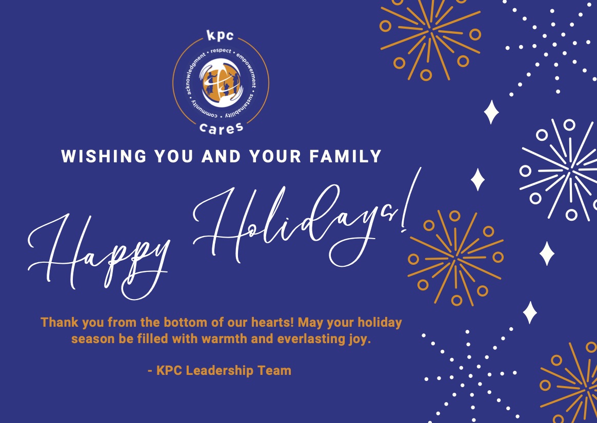 KPC Cares hopes wishes all of our employees a wonderful holiday season! We are so thankful for all of our hardworking employees who are keeping our community safe, not only during the holidays, but all year long!
