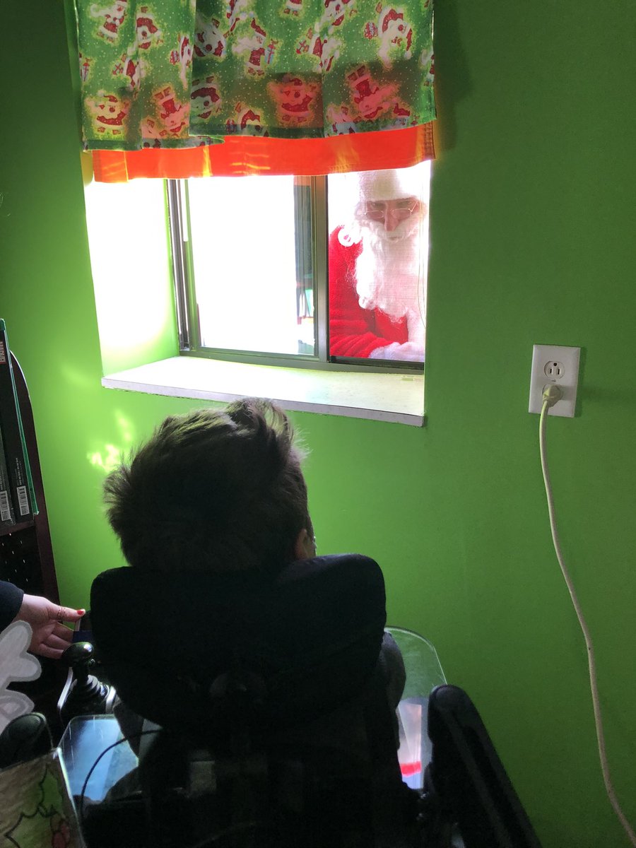 Santa made a socially distant visit to Clairview School!