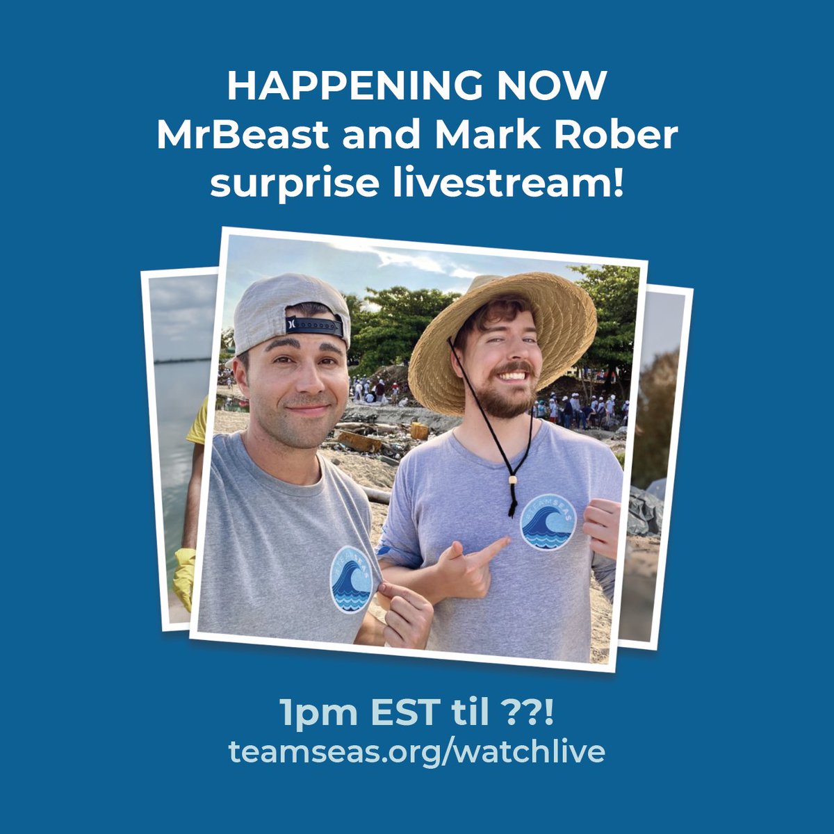 teamseas's tweet image. THIS IS GOING TO BE MASSIVE! teamseas.org/watchlive