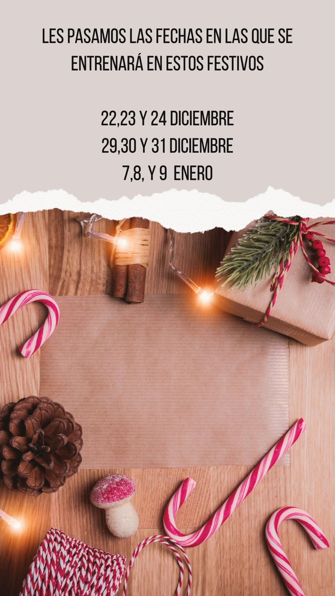 𝙵𝙴𝙲𝙷𝙰𝚂 𝙳𝙴 𝙴𝙽𝚃𝚁𝙴𝙽𝙰𝙼𝙸𝙴𝙽𝚃𝙾 𝙴𝙽 𝙻𝙰𝚂 𝙵𝙸𝙴𝚂𝚃𝙰𝚂
Fechas señaladas en los que realizaremos entrenamientos aún teniendo festivos de por medio
𝗔𝗰𝘁𝗶𝘃𝗶𝗱𝗮𝗱𝗲𝘀, 𝗰𝘂𝗿𝘀𝗼𝘀 𝘆 𝗮𝗹𝗾𝘂𝗶𝗹𝗲𝗿⚓️
📲  678 67 30 47
📥𝗶𝗻𝗳𝗼@𝘃𝗲𝗹𝗮𝘁𝗲𝗻𝗲𝗿𝗶𝗳𝗲.𝗲𝘀