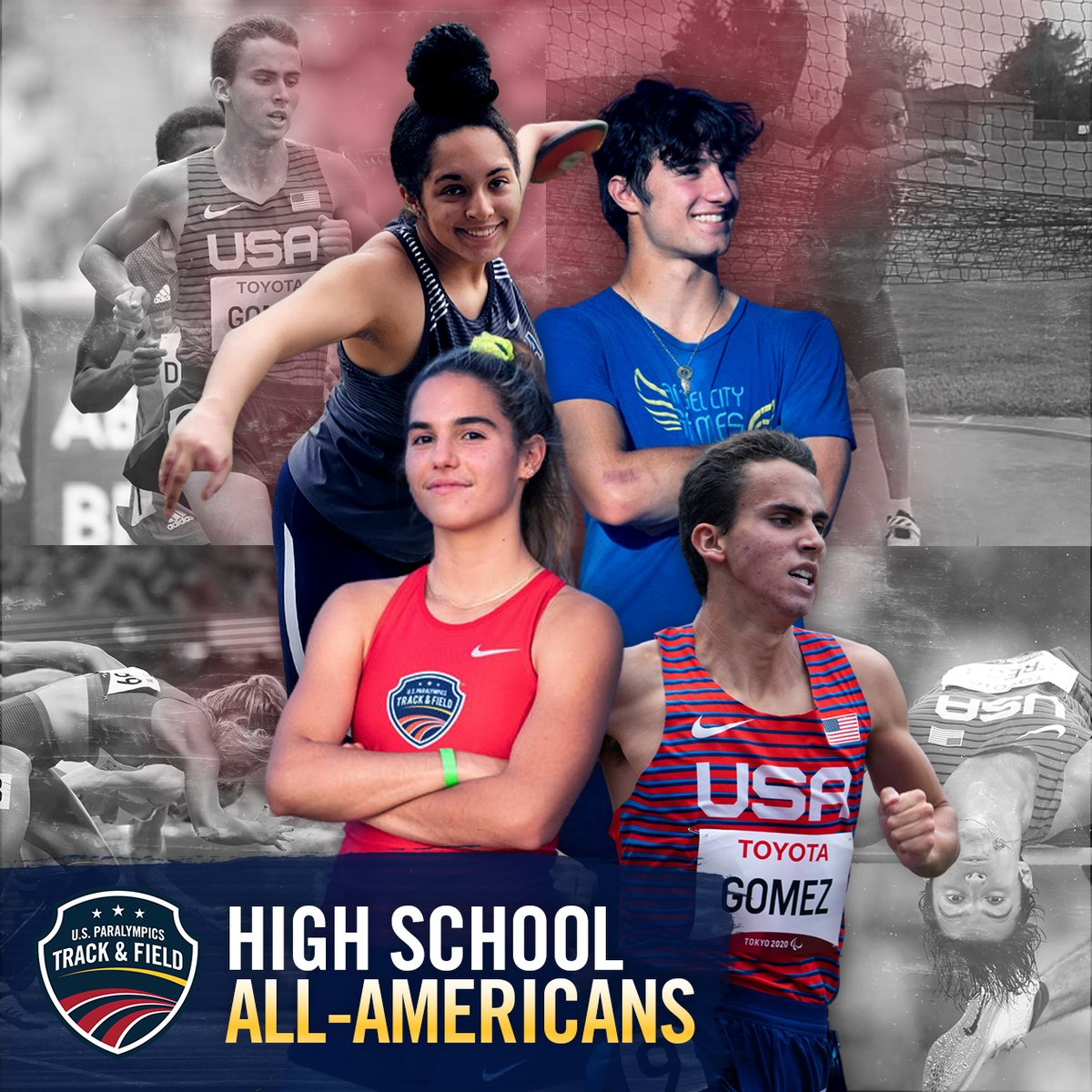 U.S. Paralympics Track & Field (@usparatf) on Twitter photo Just getting started ✨
<a href="/TeamEzra05/">Ezra Frech</a>, <a href="/sydneyebarta/">Sydney Barta</a>, Samantha Heyison and Joel Gomez are the 2021 U.S. Paralympics High School Athletes of the Year! We named a total of 47 high schoolers to the prestigious team this year.
Full list 👉 teamusa.org/USParaTrackand… Just getting started ✨
<a href="/TeamEzra05/">Ezra Frech</a>, <a href="/sydneyebarta/">Sydney Barta</a>, Samantha Heyison and Joel Gomez are the 2021 U.S. Paralympics High School Athletes of the Year! We named a total of 47 high schoolers to the prestigious team this year.
Full list 👉 teamusa.org/USParaTrackand…