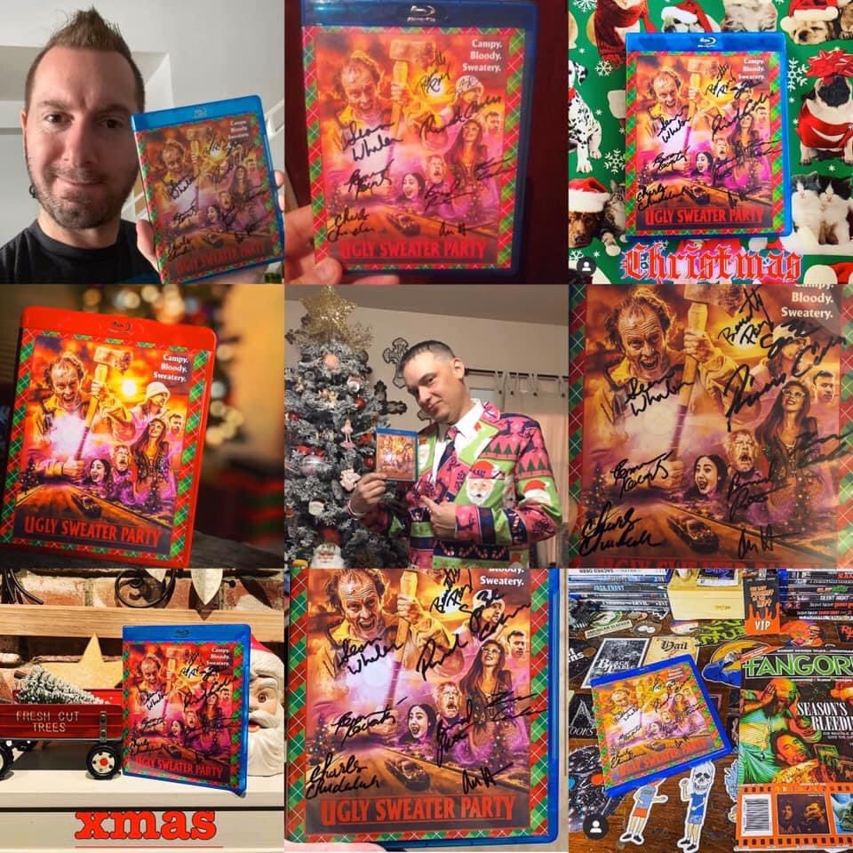 The Blu Ray for #UglySweaterParty is now sold out, but I love seeing folks sharing pictures of their copy! To join the party, you can rent the movie streaming right here 👹👹👹
amazon.com/Ugly-Sweater-P…
Starring <a href="/Felissa_Rose/">FelissaRose</a> <a href="/CChudabala/">Charles Chudabala</a> <a href="/LAHorrorcom/">Hunter Johnson</a> 🤘