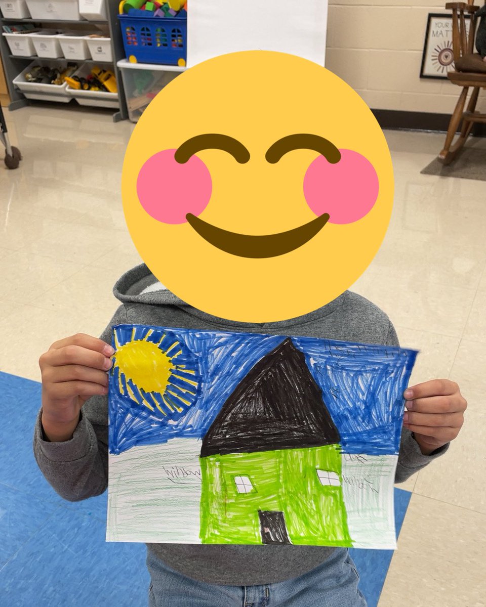 K-2 STREAM camp day 2! These little bucks did not disappoint! Product 1: illustrating a house, complete with labels. Product 2: compiling a list of materials that are used to build houses and materials we can use to build our design! <a href="/BCE_Bucks/">Brown's Chapel Elem</a> #RCSSTREAM2021