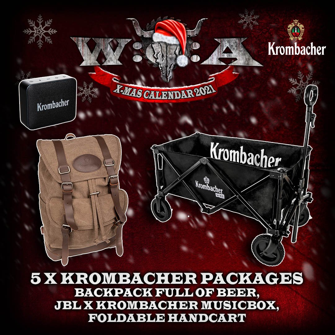Today we raffle five Krombacher packages at xmas.wacken.com! The backpack is is full of beer of course. 🍻 Join the raffle now! 🤘
