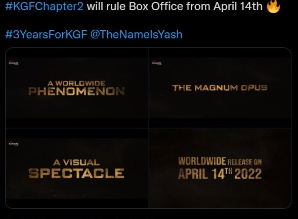 Yashu69696900's tweet photo. 21st dec 2018 this day three years back the Real Potential of KFI was teased, Trailer and Movie is yet to come 🤩. #KGF Pride of #KFI #3YearsForKGF
#3YearsForATIndustryHitKGF
👇🏻
https://t.co/T0HZfKQCVE

#KGF2onApr14 #KGFChapter2 https://t.co/sEEUYDYK32