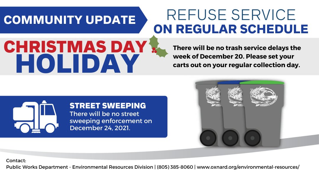 City Of Oxnard Refuse Christmas Schedule 2022 City Of Oxnard (@Cityofoxnard) / Twitter
