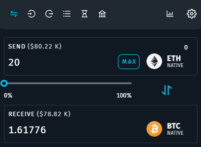 vik_runa's tweet photo. For completeness sake: let's take a look at why this is an improvement. On selling 20 ETH, you'd get the following native BTC: 

Varen: 1.638 
Rango: 1.610
Thorswap: 1.617

Varen also the only way to trade random 1inch supported alts on chains directly to native x-chain assets https://t.co/qw63t4hGes