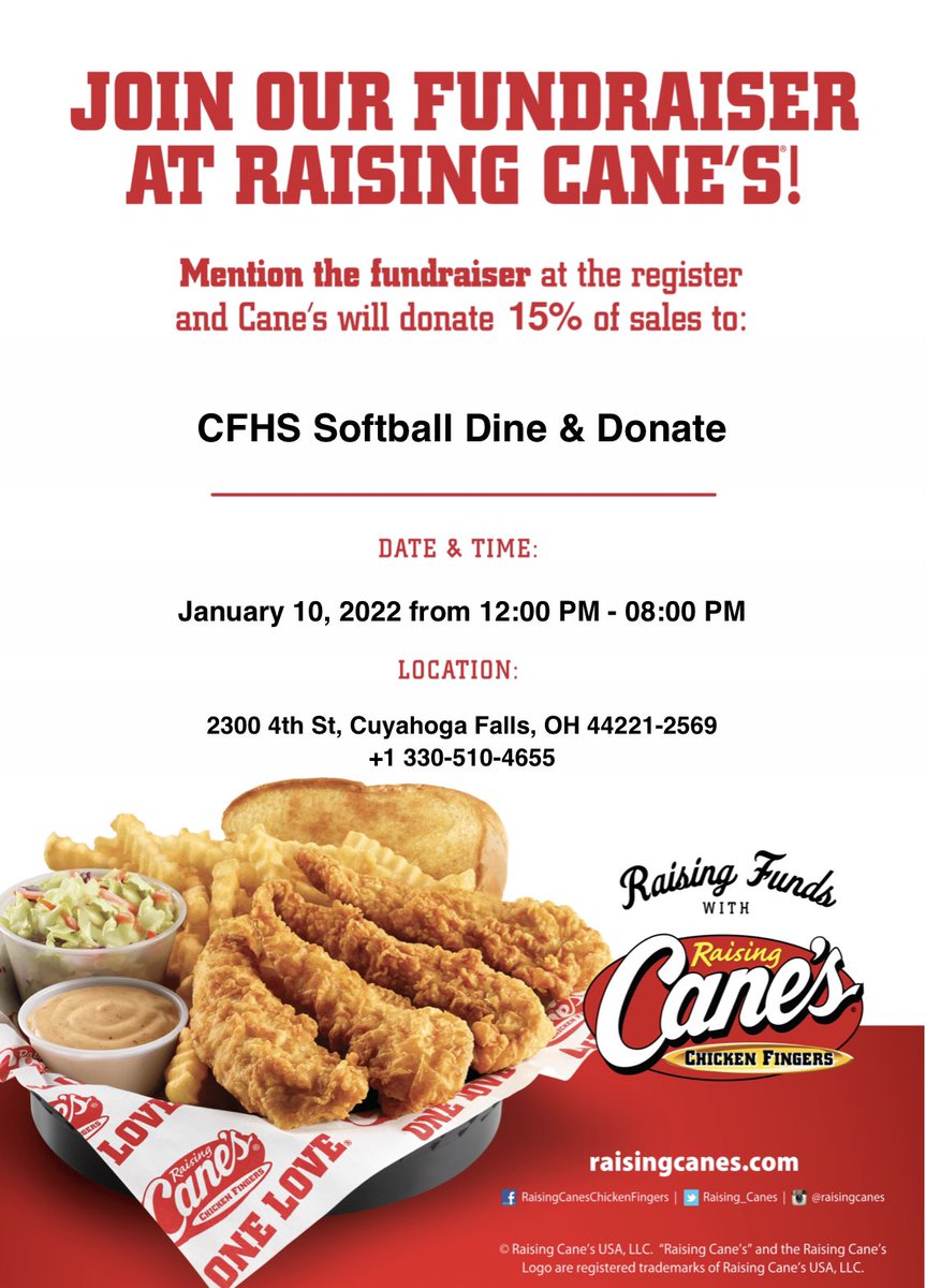 blacktigersb's tweet photo. Hungry for something other than leftovers after the Holidays? 

Support Cuyahoga Falls High School Softball on Monday, January 10th from 12-8pm at the FALLS location!

Mention the fundraiser and 15% of the proceeds will go back to us! 
🐯🥎🍗 https://t.co/meDFjRSE1U