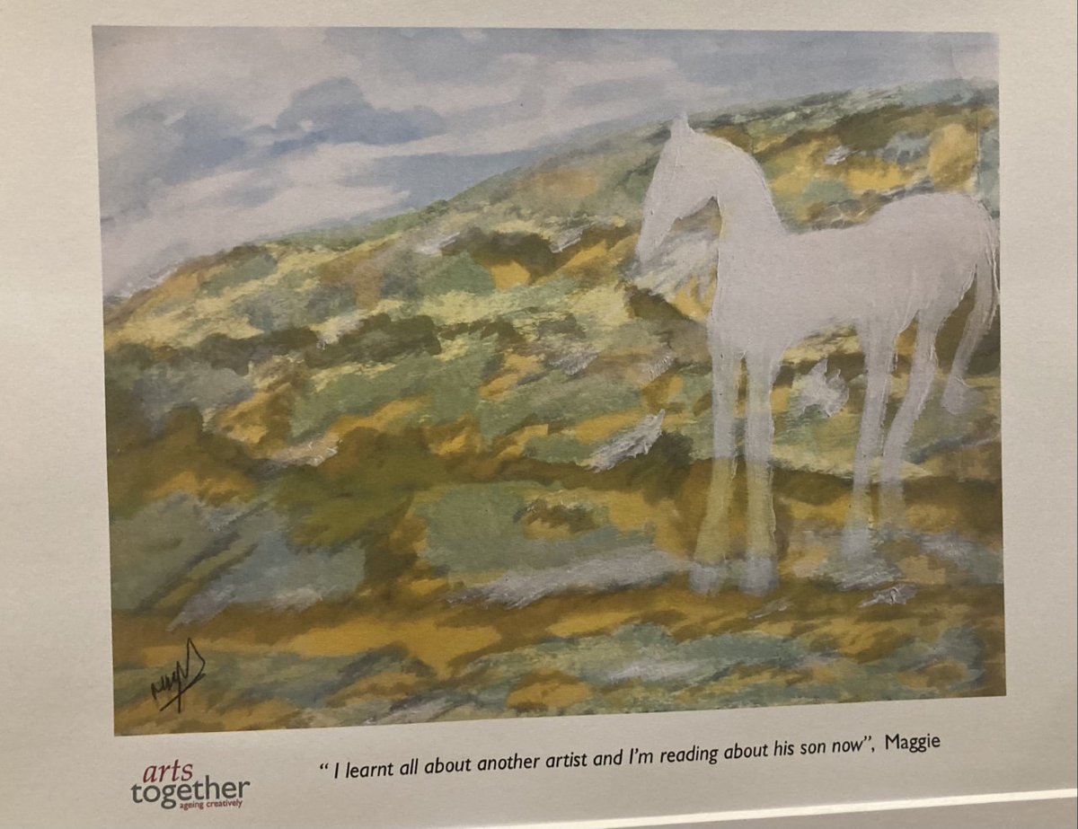 WiltshireMuseum's tweet photo. Not to be missed! The fabulous work of @arts_together Devizes, inspired by our #RaviliousDownlandMan exhibition.
Creations made by elderly isolated people, working with local artist Sue Martin.
Great to see visitors enjoying the group's work when they visit the Museum. https://t.co/rYwgth8xdf