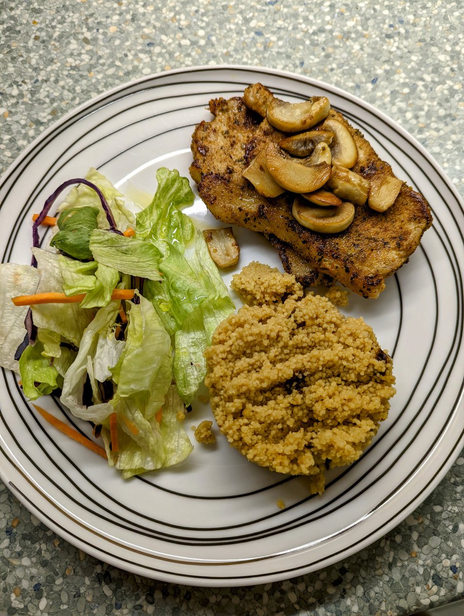 Pork tonight #food #foodporn #homecooked #IMadeThis #homemade #fresh #foodforce  #pork #couscous #mushroom