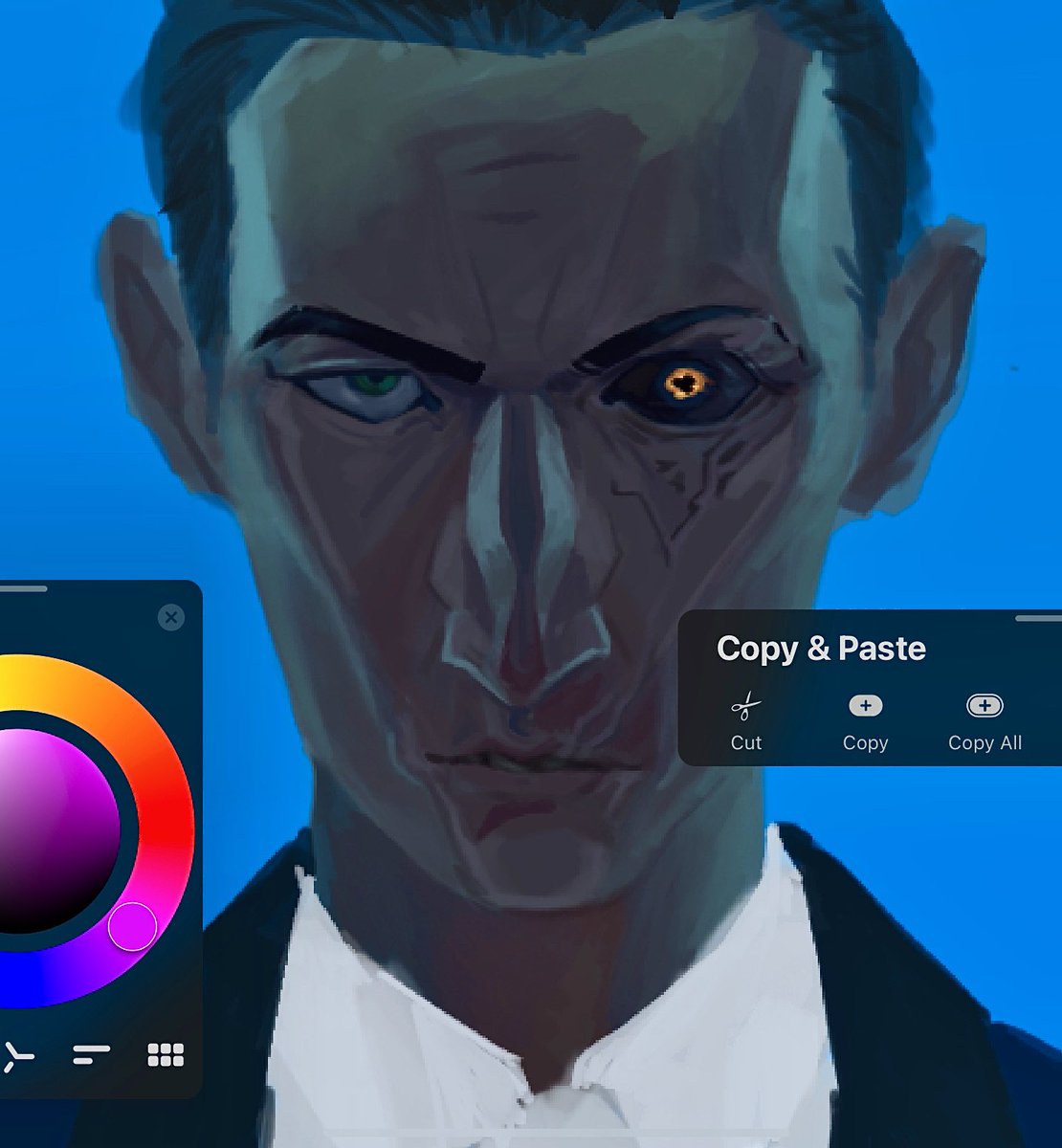 DehydratedSam's tweet image. Working on a lil #Silco piece I’m excited for 🦈 
#Arcane