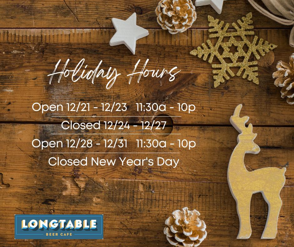 🎄🎁 Need any last minute ideas for the food and beer lovers on your list?  We can help with <a href="/CityTins/">CityTins</a>, custom beer assortments, Longtable glassware and gift cards.    Put together a four pack or more of beer to go, and get 30% off, now through the end of the year. 🍻