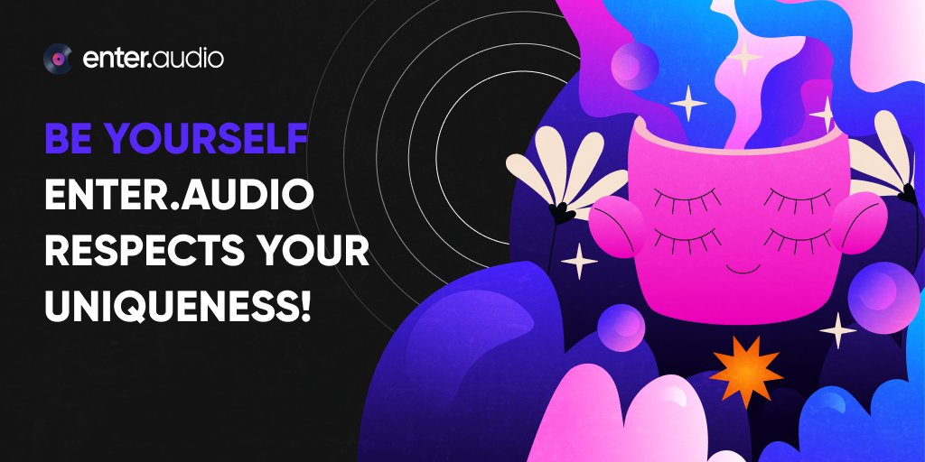 EnterNFT's tweet image. Be yourself, enter.audio respects your uniqueness!🔮
We love original content! 

🎹 enter audio is a music NFT platform connecting creators, collectors and listeners.🎶

"We're all mad here. I'm mad. You're mad."
#MusicNFT #NFT #enteraudio