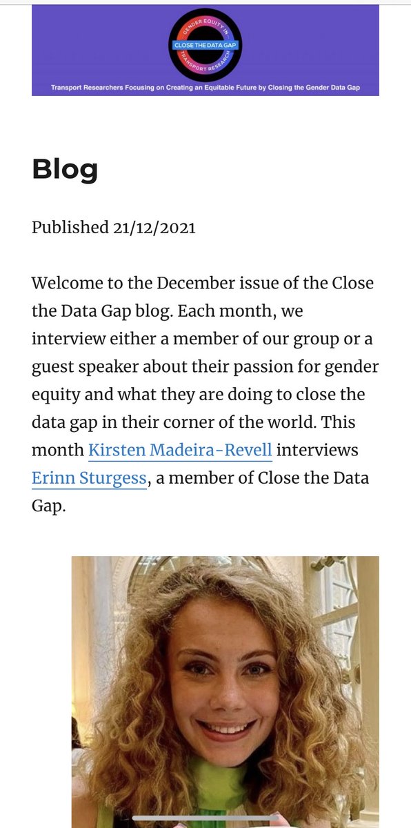CloseTheDataGap (@closethedatagap) on Twitter photo **NEW BLOG POST**
Our blog this month features Close the Data Gap member, <a href="/erinn_geo/">Erinn Sturgess</a>!
Check it out using the link below ⬇️⬇️
closethedatagap.soton.ac.uk/close-the-data…
#ClosetheGenderDataGap
<a href="/CCriadoPerez/">Caroline Criado Perez</a> **NEW BLOG POST**
Our blog this month features Close the Data Gap member, <a href="/erinn_geo/">Erinn Sturgess</a>!
Check it out using the link below ⬇️⬇️
closethedatagap.soton.ac.uk/close-the-data…
#ClosetheGenderDataGap
<a href="/CCriadoPerez/">Caroline Criado Perez</a>
