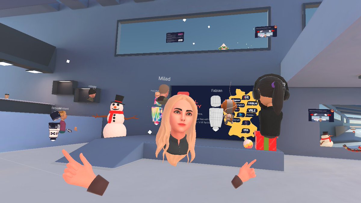 XaosPrincess's tweet photo. Here some impressions from #VirtualGermany's #SectretSanta in #VR on @MozillaHubs πππ
Thank you so much to everybody involved for the wonderful time, the cool performances and the amazing #Digital #Gifts!
We wish you all peaceful #Holidays and a happy & healthy #NewYear2022 π https://t.co/hJxo55mbFp