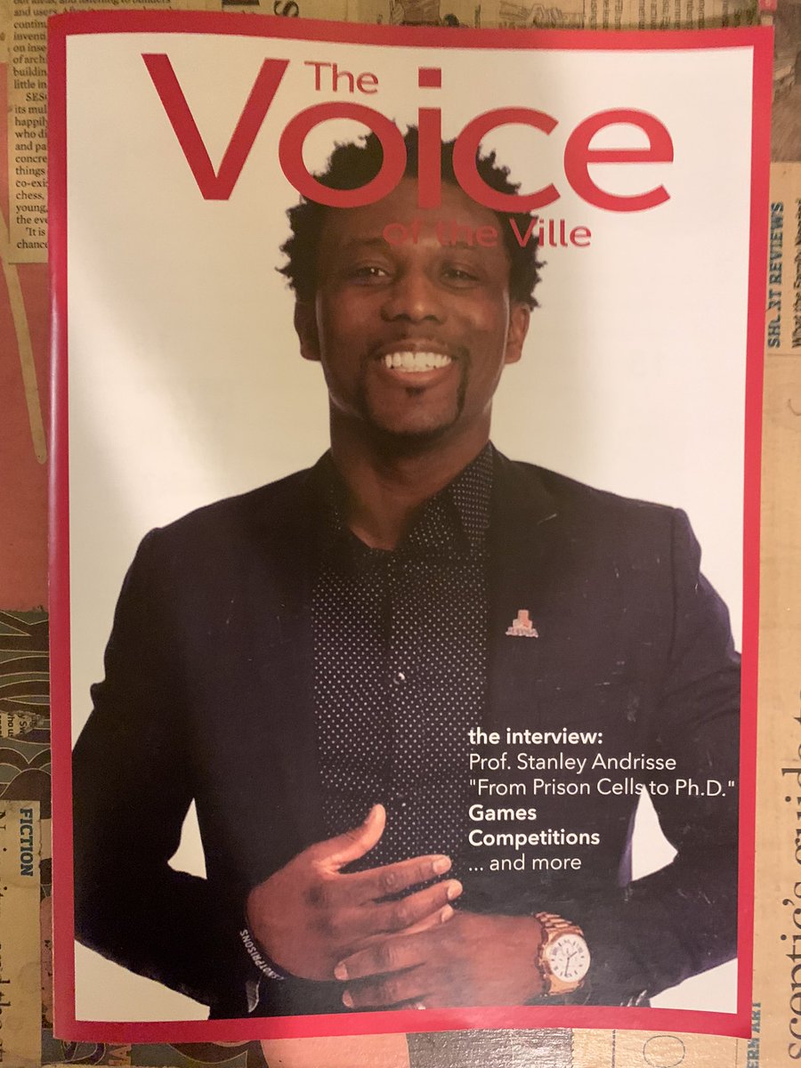 “It’s never too late to do good. True change is possible” @Prof_Andrisse. Excellent interview on the last issue of #TheVoiceoftheVille . Congrats to @Chiado and her learners for another  fine magazine. #prisoneducation #creativeArts