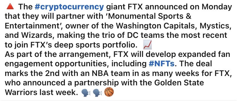 sofiatheidea1's tweet photo. Top 3 most interesting #sportsnews today! 🚨📰👀 

#NFT #FTX #nike #metaverse #roblox #rtfkt #NBA #PremierLeague #nftnews #NFTs https://t.co/HTddzamcdj