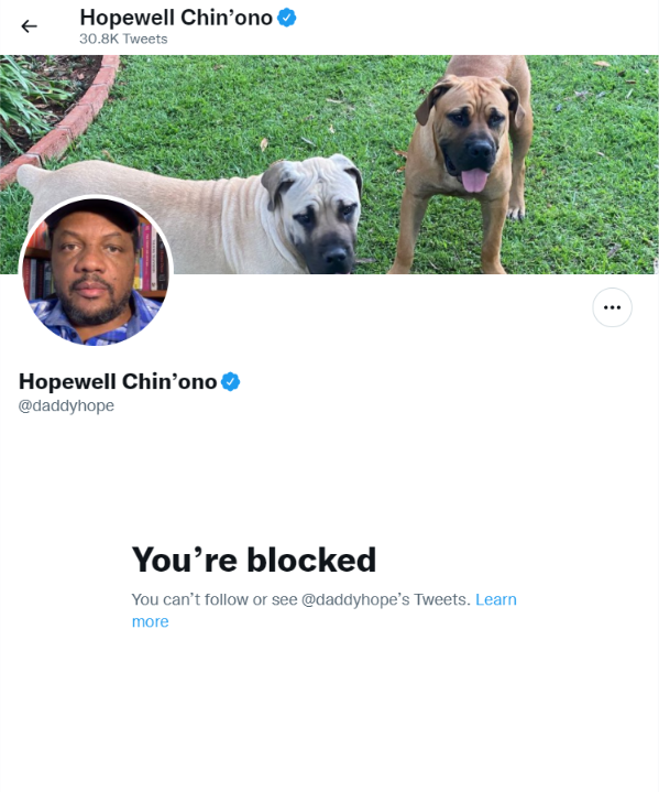 EthioCyberia's tweet photo. 😘1 Fact Check = 1 Block

Thin-skinned propagandist blocks after 1 fact check!

@daddyhope (Hopewell Chin’ono) You're a weak propagandist! Leave it to the experts!

P.S. I noticed you editing out CNN from your bio 😂 https://t.co/bGAFCADWBJ