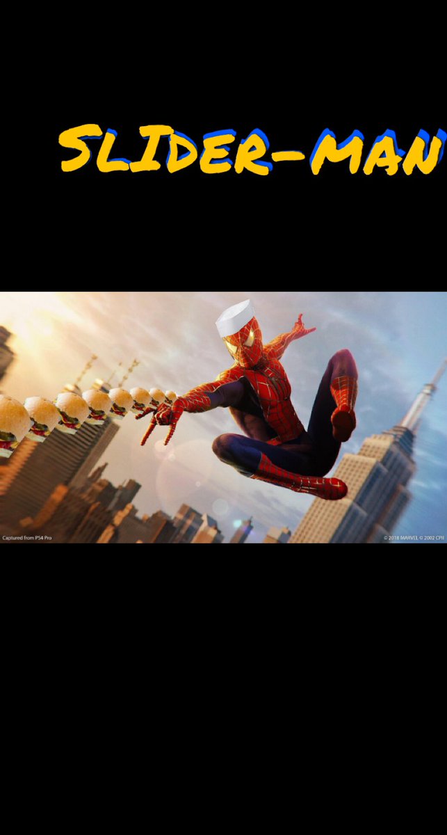 CaseyJoGonzo's tweet photo. Kept trying to type Spider-Man to Jimi and it kept correcting it to SLIDERMAN. So Sliderman was born. #SpiderMan #Sliderman๐ https://t.co/2KD2Yx2ljY