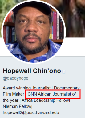 EthioCyberia's tweet photo. 😘1 Fact Check = 1 Block

Thin-skinned propagandist blocks after 1 fact check!

@daddyhope (Hopewell Chin’ono) You're a weak propagandist! Leave it to the experts!

P.S. I noticed you editing out CNN from your bio 😂 https://t.co/bGAFCADWBJ