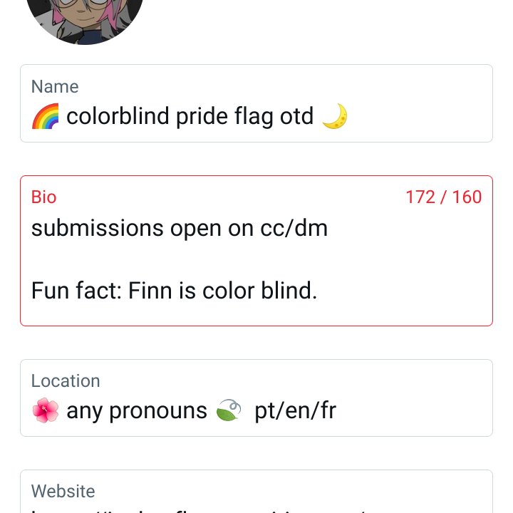 I can't change my name because of my bio wtf lol

How did i manage to put 172 characters in that, well that's kinda cool i guess