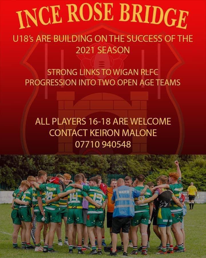 IRBSCC's tweet photo. Ince Rose Bridge u18s Are on the lookout for New or Old players to join us for the 2022 season.We are looking to build on last season not just as a team but as a club, we as a club are building and doing new things every week be part of a thriving club ,the exciting  times ahead https://t.co/fQEgIBSGHy