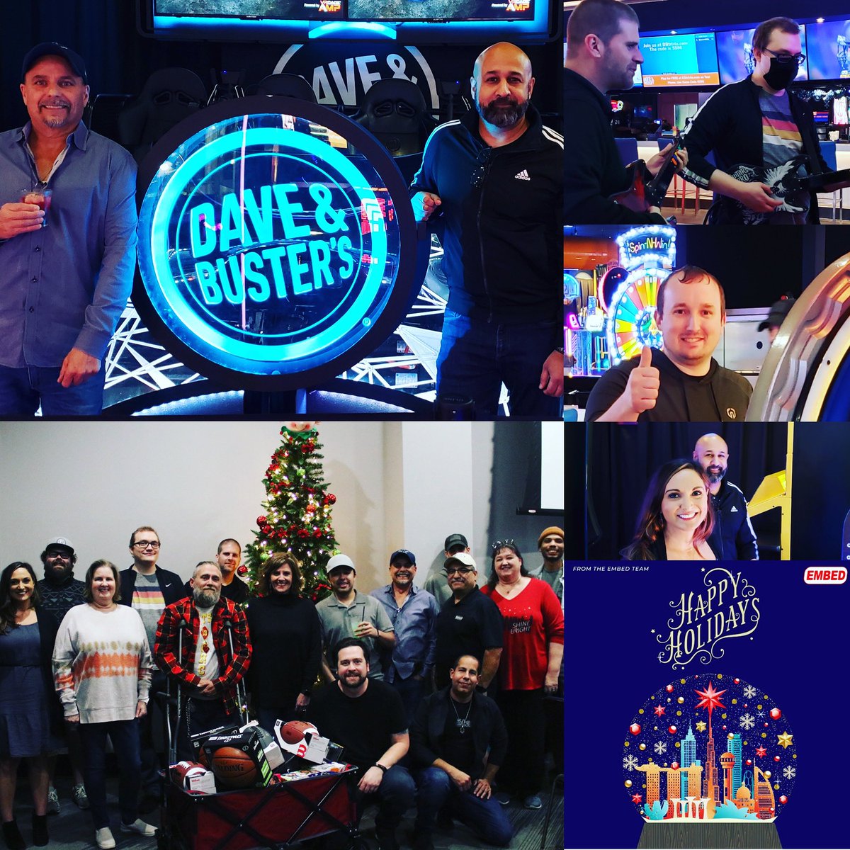 embedcard's tweet image. HAPPY HOLI-YAYS!🥳🎄🤩

Here’s our #FunCrusaders from the USA celebrating the festive season at @daveandbusters in Dallas, and wishing you all a wonderful time with your families this season!😊

#EmbedlLife #HappyHolidays #FestiveSeason #MerryAndBright #Christmas #MerryChristmas