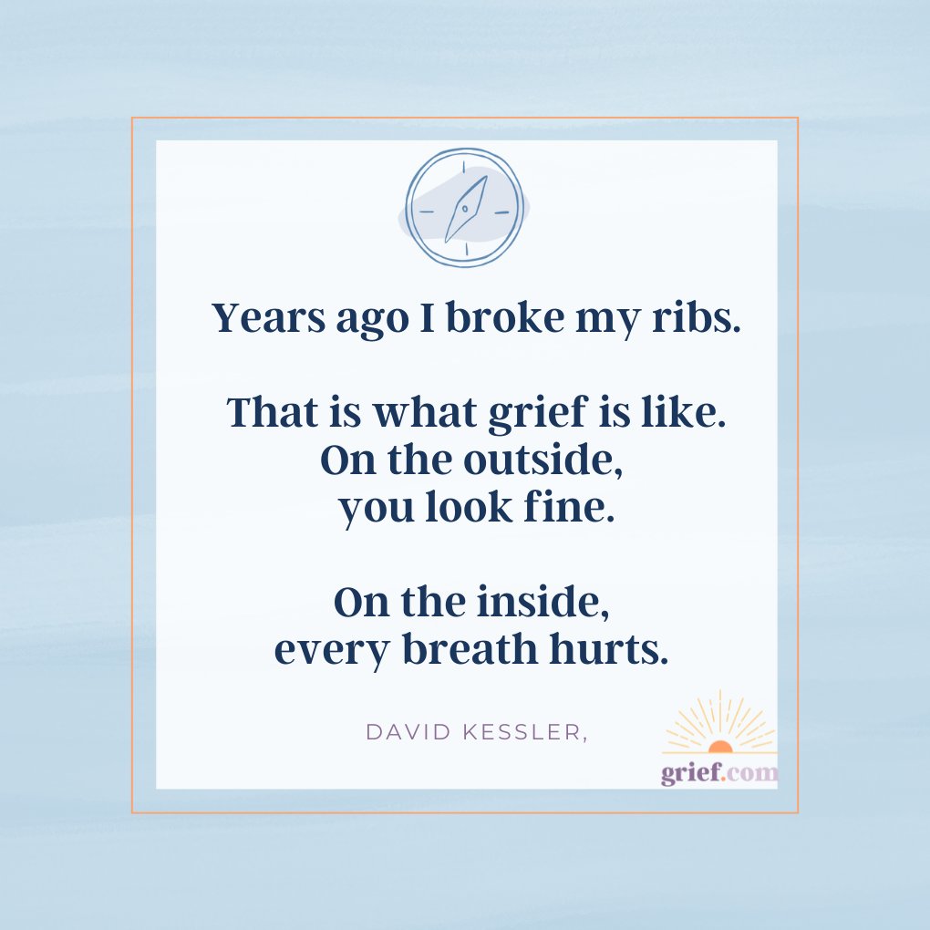 IamDavidKessler's tweet photo. This is a personal lesson I learned. How often do we just look fine and no one sees what's underneath? Especially true this holiday season. Thoughts?

#grief  #griefquotes #griefeducator #griefhelp #griefsupport #DavidKessler https://t.co/NC8Km4dILp