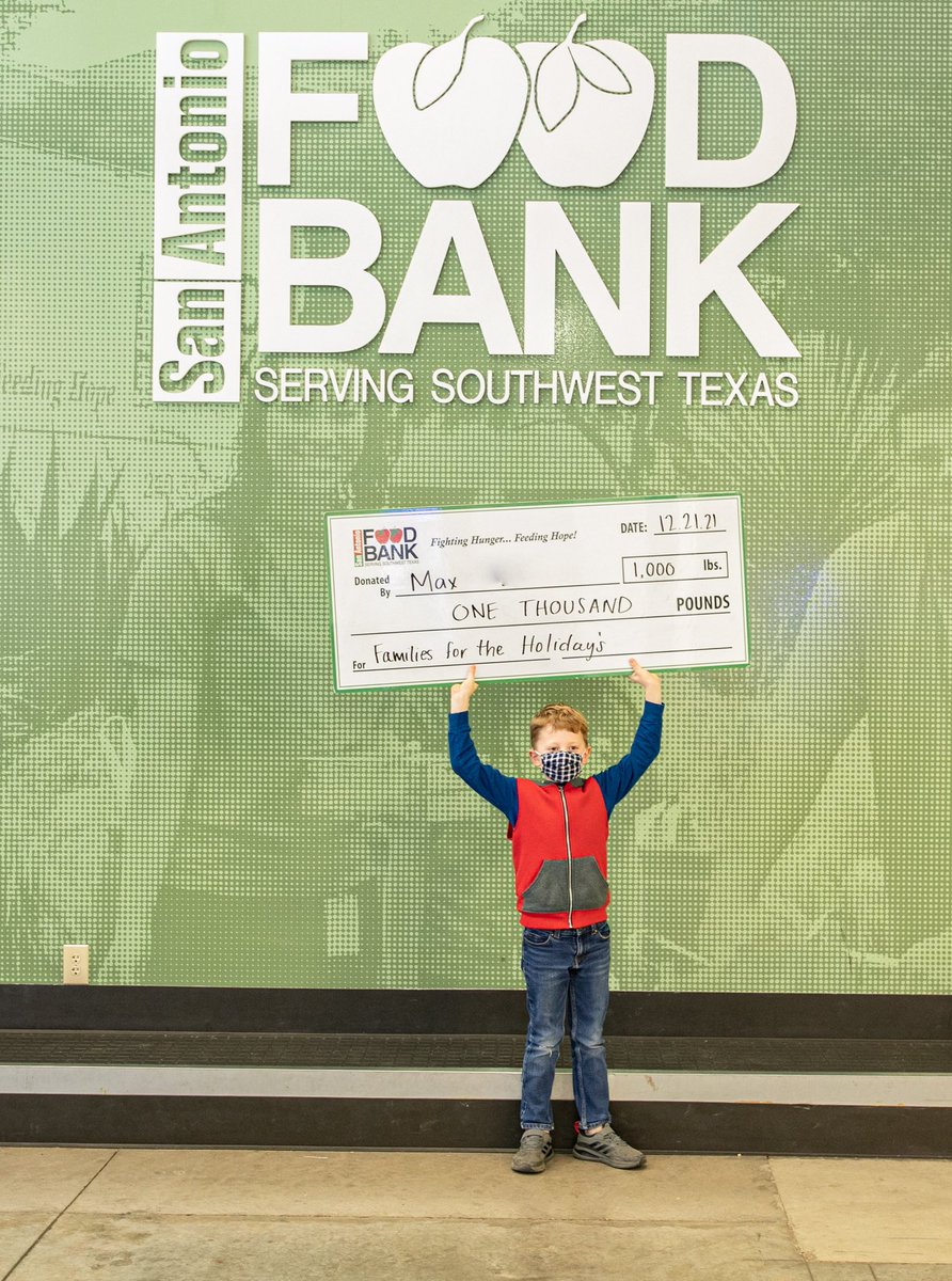 safoodbank's tweet image. Meet Max! Max receives $5 weekly for his allowance. After a year of saving he told his mom he wanted to donate to the @safoodbank, &quot;Mom every $1 donated creates 7 meals - it just makes sense.&quot; Thank you for your generosity, Max! We couldn’t continue to fight hunger without you.👏🏽