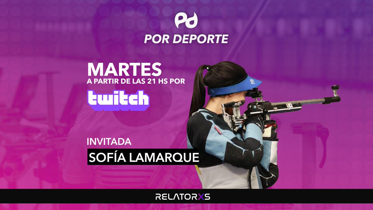Relatoresconvos's tweet photo. Momento de @por__deporte‼️

🗣️@Sebapurgart, @damiancaceresm y @tomasRodriguezC te esperan con toda la actualidad del Deporte Olímpico

👥Hoy nos acompaña la integrante de la Selección de Tiro, @SofiLamarque 

Twitch: https://t.co/jCkrR0iF8F
App: https://t.co/IDB09AzDzs https://t.co/nyGa57PniP