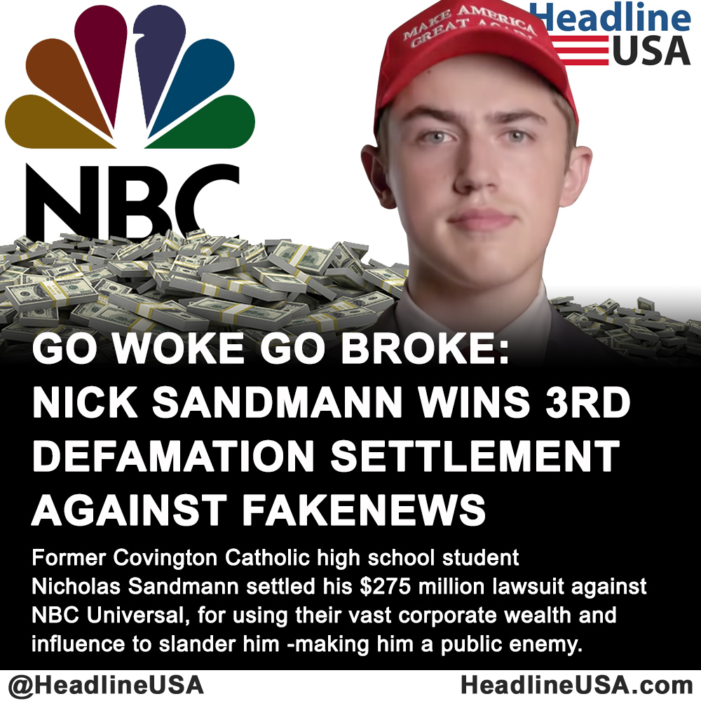 HeadlineUSA's tweet image. #nicksandmann should now sue every #fakenews exec and owner personally. make them go broke fighting a lawsuit for the rest of their lives #gowokegobroke 

#lawsuit #magahat #fjb #liberaltears #LetsGoBrandon