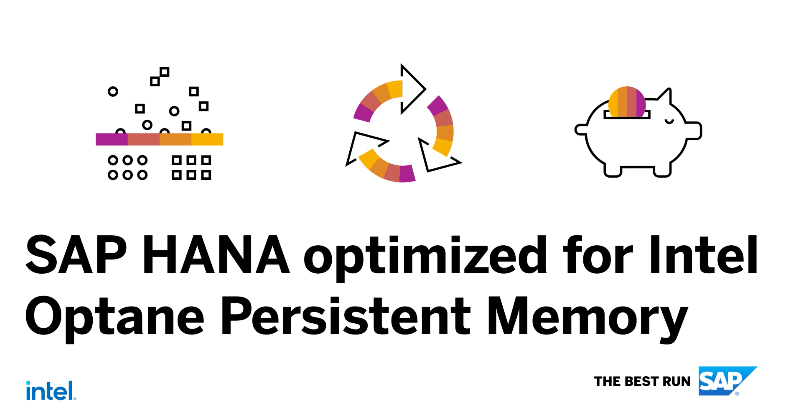sanghviv's tweet photo. .@SAPInMemory HANA is optimized for #Optane PMem. What does that mean for your business?

For one, the same performance, but more value. Learn more in 60 seconds. #IAmIntel @IntelBusiness