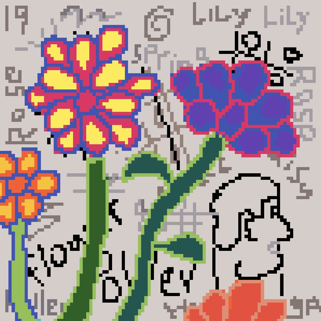 #19, Lily.  #nftart #NFTartist #NFT #OpenSeaNFT  #basquiat #pixelart