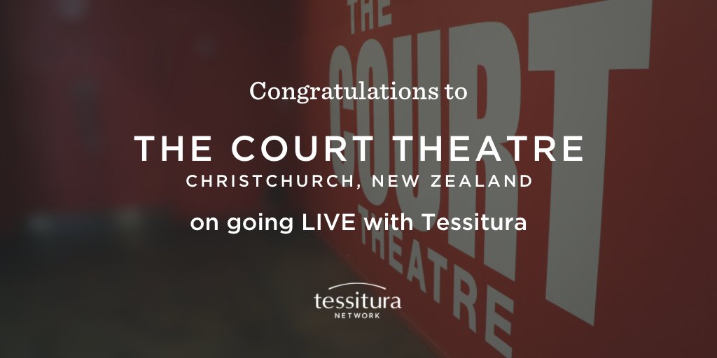 anztruc's tweet photo. Congratulations to @courttheatre in Christchurch, New Zealand on going live with Tessitura. We’re delighted to welcome you to our global community of arts and cultural organisations! https://t.co/tTxxQrJmr9
