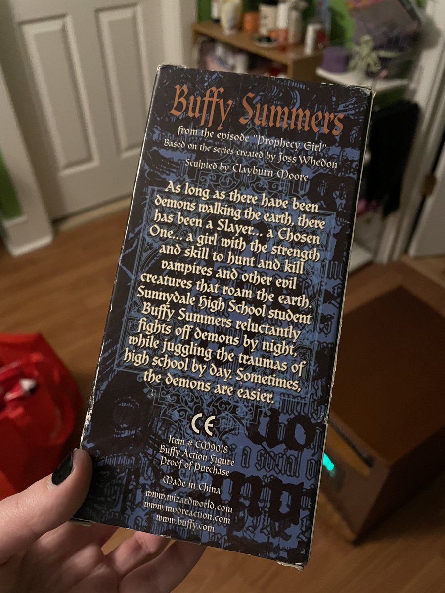 sspookyb's tweet photo. y’all LOOK at wtf i got at #secondandcharles 🖤 #buffy #toyfare https://t.co/ZNahYTSDey