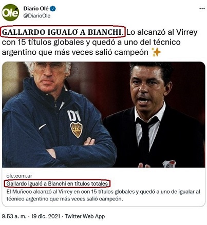 El Blog Del Hincha de Boca Jrs. tweet media