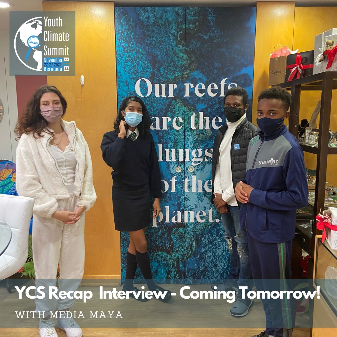 YCS_bda's tweet photo. Join us tomorrow for our Youth Climate Summit recap interview with @MediaMaya_!
Hear from Jessie, Azari, Sanai and Miles about their motivation for participating in the Summit, and what they've learned so far. A special thank you to Cassine for hosting us in their shop. #YCSBda https://t.co/YdtpgfA2br