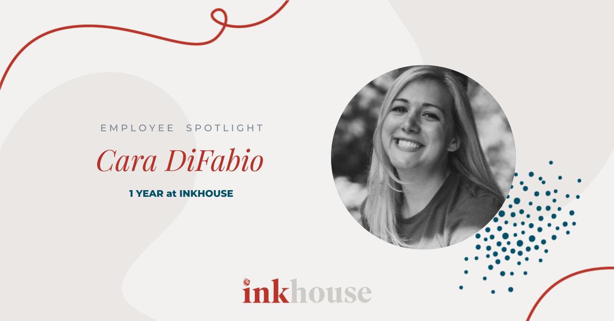 InkhousePR's tweet photo. Congrats to our recently promoted account manager @caradifabio for her first year at Inkhouse! 
 
In just one year, she’s become known as THE media queen, with consistent results that inspire us all. 👑

But above that, her kindness and heart shine through in all of her work. 💝 https://t.co/THIITg044N