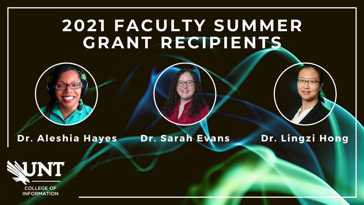 UNTCOI's tweet photo. Today we celebrate three 2021 COI Faculty Summer Grant recipients, congrats! Learn more about their research at https://t.co/JsvE9KYC2N
#UNTCOI #CelebrateCOI #UNTLTECH #UNTLING #UNTINFOSCIENCE #UNTIS #UNT #UNTglobal #UNTalumni #UNTlibraries #UNTonline #UNTresearch #UNTalumni https://t.co/ipgBHPvEcj