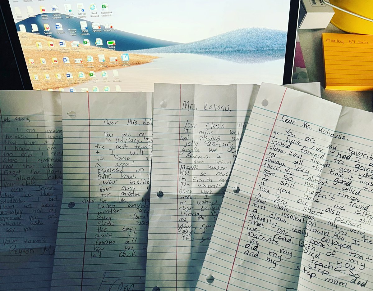 Summingitupin6's tweet photo. Letters from previous students always make me happy! ❤️ https://t.co/fBrFGCysgE