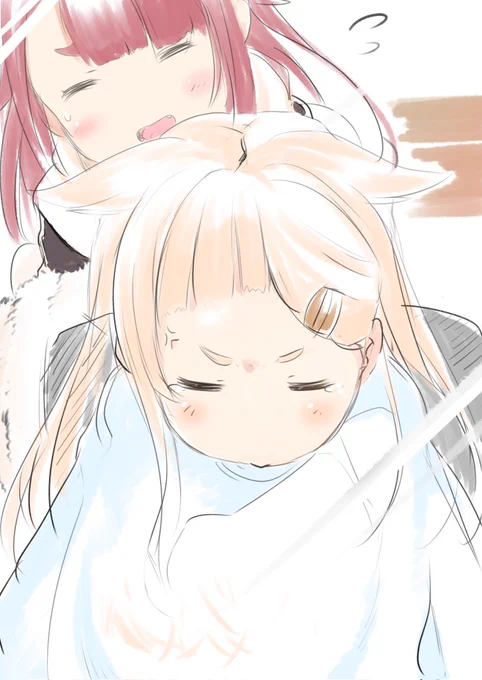 冬毛すこうとして失敗の図🐶💢 