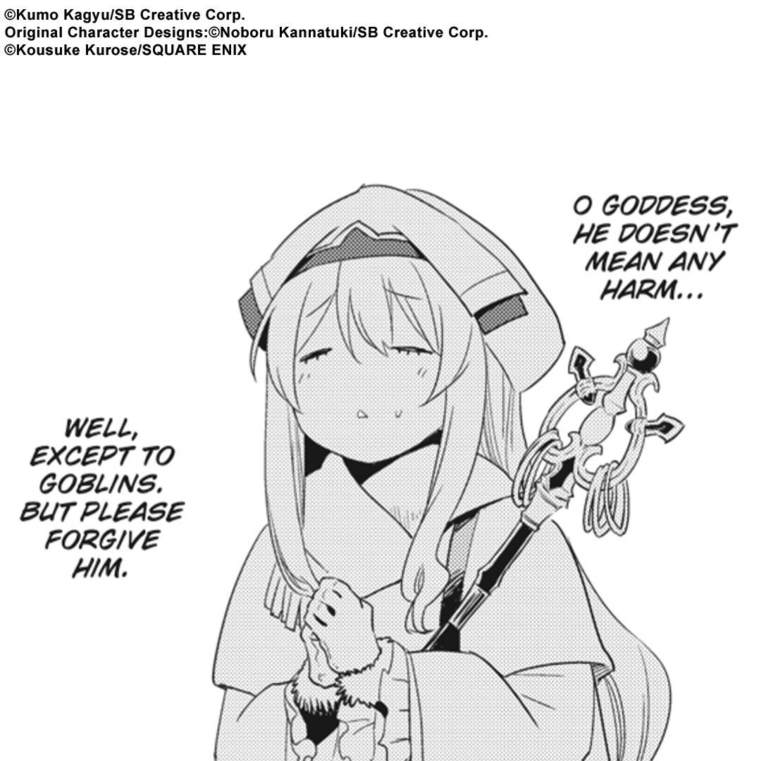 yenpress's tweet photo. A goddess gives her hardest battles to her most patient Priestesses.

Goblin Slayer (manga): https://t.co/IuhB3ds6tb https://t.co/3FTJY4PHth