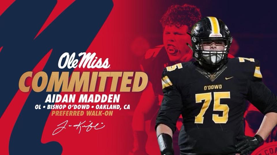 I am so excited and honored to announce that I have been offered a Preferred Walk-On position with the Ole Miss football program! I sure can't wait to become a Rebel! Hotty Toddy!