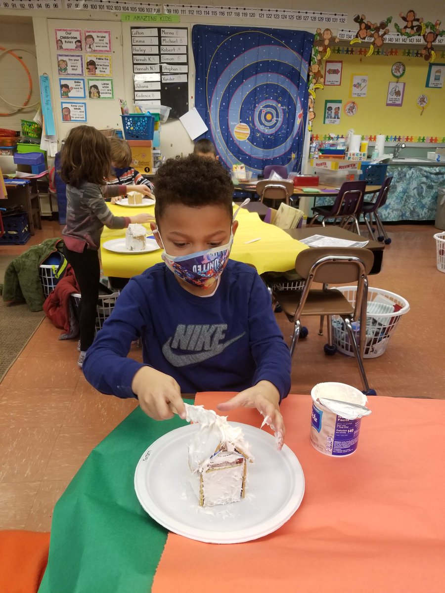 First graders did an amazing job with their gingerbread houses!