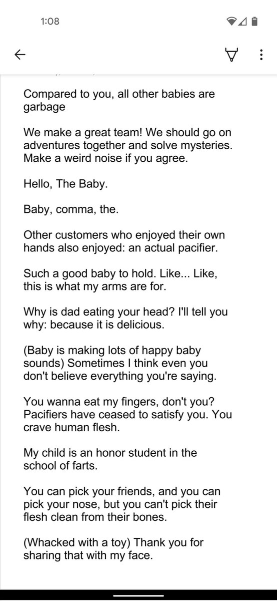 sharahmeservy's tweet photo. Things I've overheard my husband saying to our baby https://t.co/14i78ssMMv