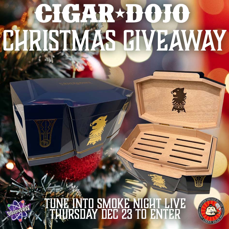 CigarDojo's tweet photo. Yep..... this incredible humidor could be yours! Tune into our Christmas Special this Thursday at 9PM eastern on our Facebook page.  https://t.co/1Llt7blFLG https://t.co/CzJAQE4uyP