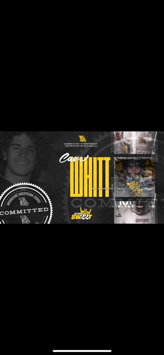 Blessed to announce that I am committed to <a href="/MWSU_Football/">Missouri Western Football</a> !! #GoGriffons  <a href="/CoachWillie/">Matt Williamson</a> <a href="/coachjackdallas/">Jack Dallas</a> <a href="/SDAll_In/">St. Dominic Football</a>