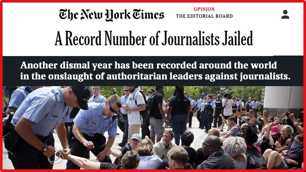 SDonziger's tweet image. I was a journalist in Central America for years. It wasn't until I became a lawyer in the U.S. who beat @Chevron that I was jailed in violation of international law — a fact still largely ignored by the NYT.

Let's not kid ourselves. It's happening here too.