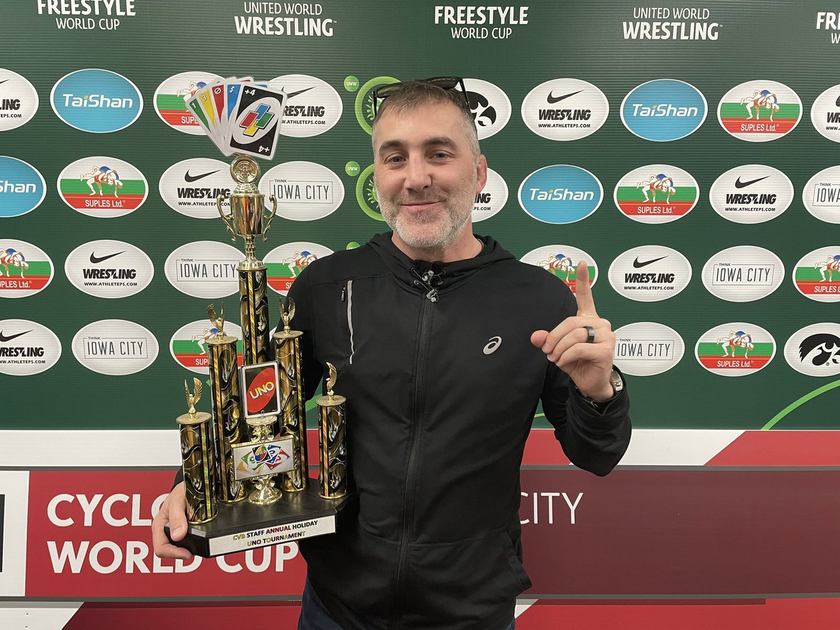 thinkiowacity's tweet photo. It is with great sadness that we have to announce @TeamEustice2 as the winner of the Annual Staff Holiday UNO Championship #winnerswin https://t.co/jQDUDocx1A