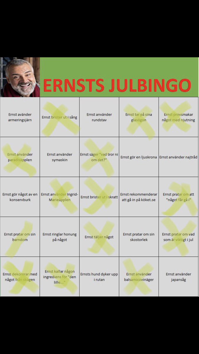 larsson1981's tweet photo. Ingen bingo idag! #ernst #julmedernst #bingo https://t.co/GehnaVTXFL